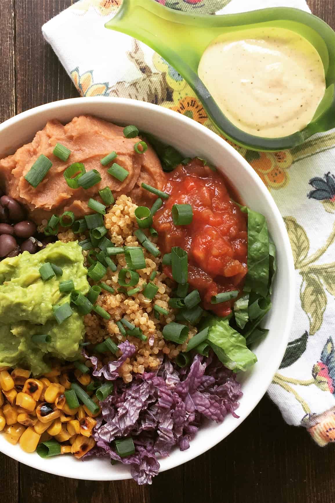 Quinoa Chipotle Bowl With Southwest Tahini Sauce