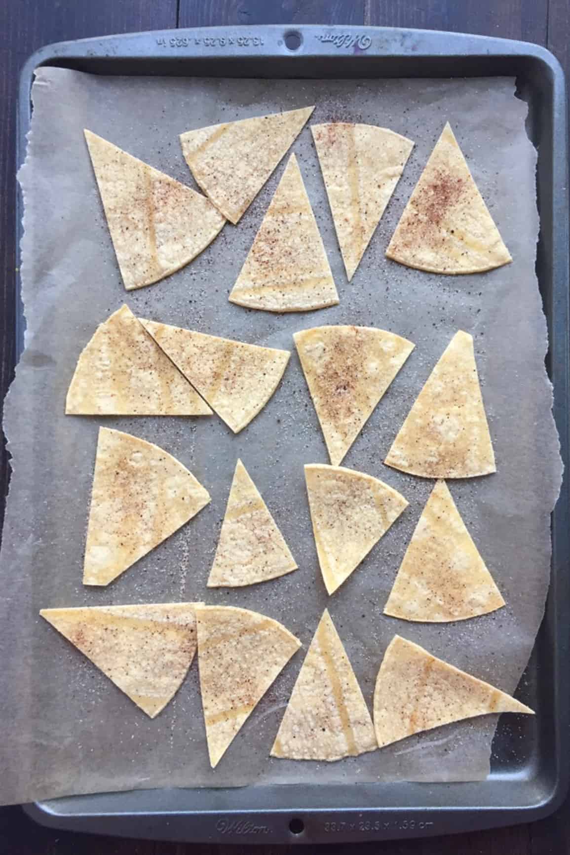 cómo hacer casera saludable chips de tortilla