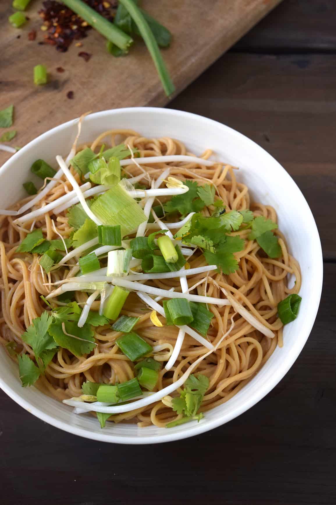 Spicy Thai Peanut Spaghetti