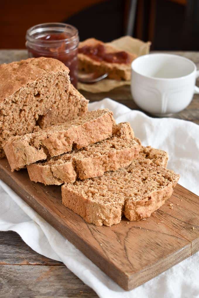 easy 5-ingredient whole wheat beer bread