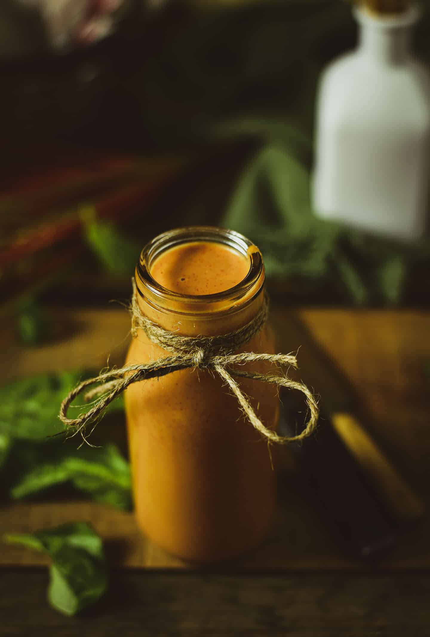 This Vegan French Dressing recipe is so easy to make, rich and creamy, and absolutely delicious. One bowl, 7 simple ingredients, and 5 minutes are all you need to make this healthy oil-free salad dressing.