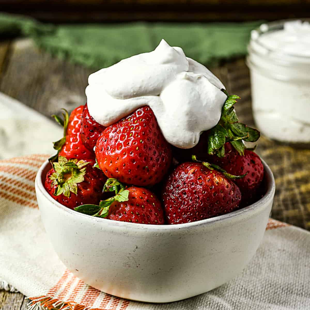 strawberries and whipped cream