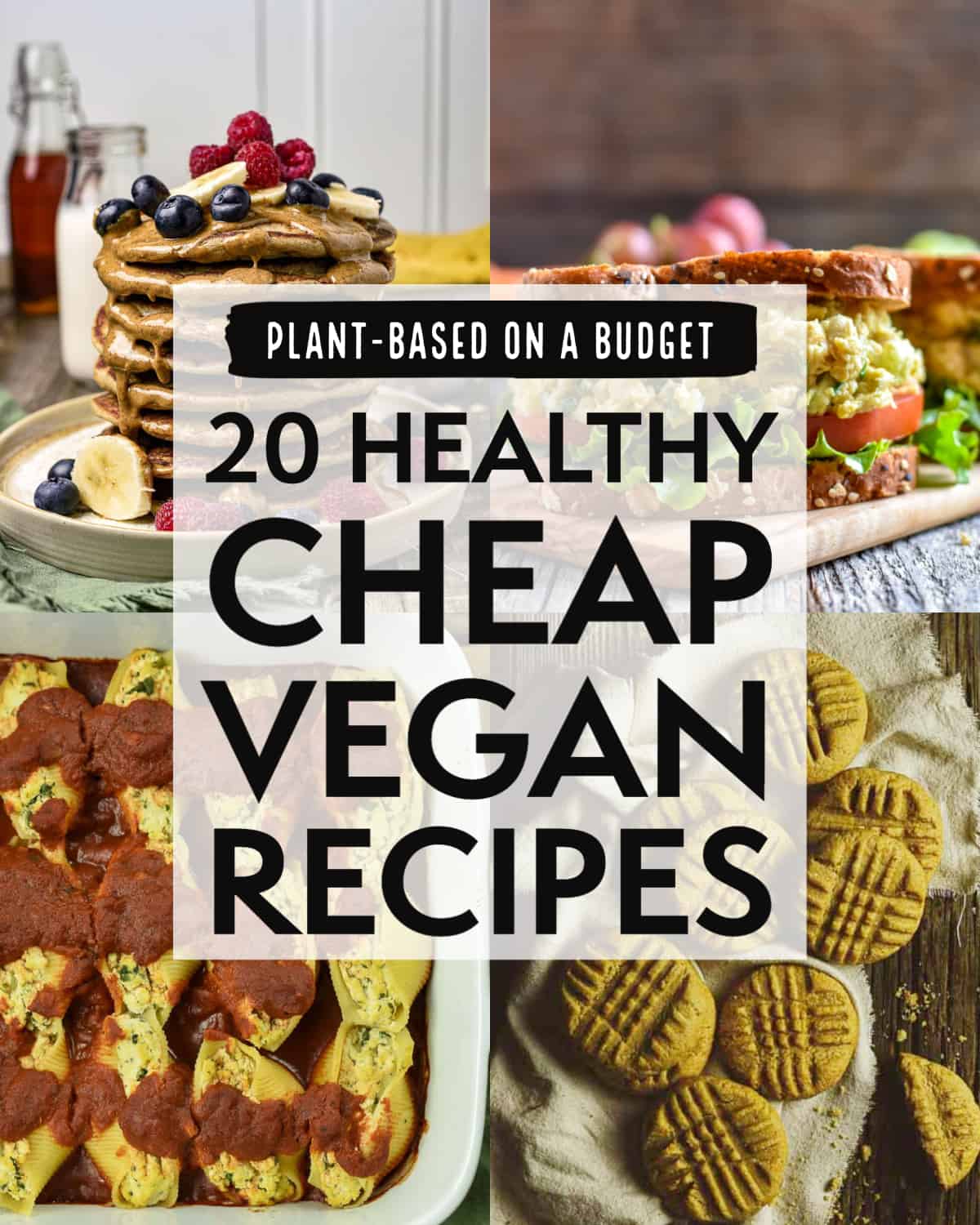 Plant-based on a budget. 20 Healthy cheap vegan recipes.