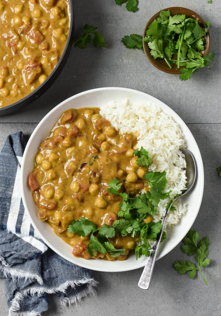 Easy Vegan Chickpea Curry Recipe (Creamy + Delicious) - Shane & Simple