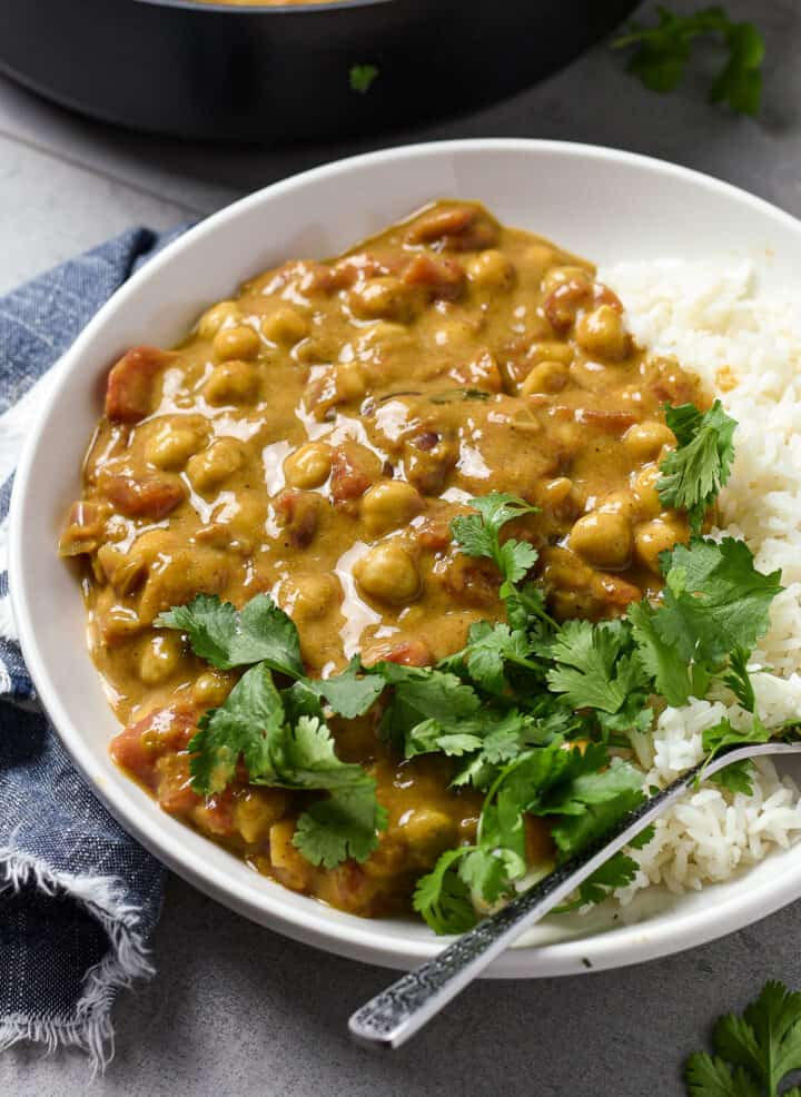 Easy Vegan Chickpea Curry (Low Fat, Healthy) Shane & Simple