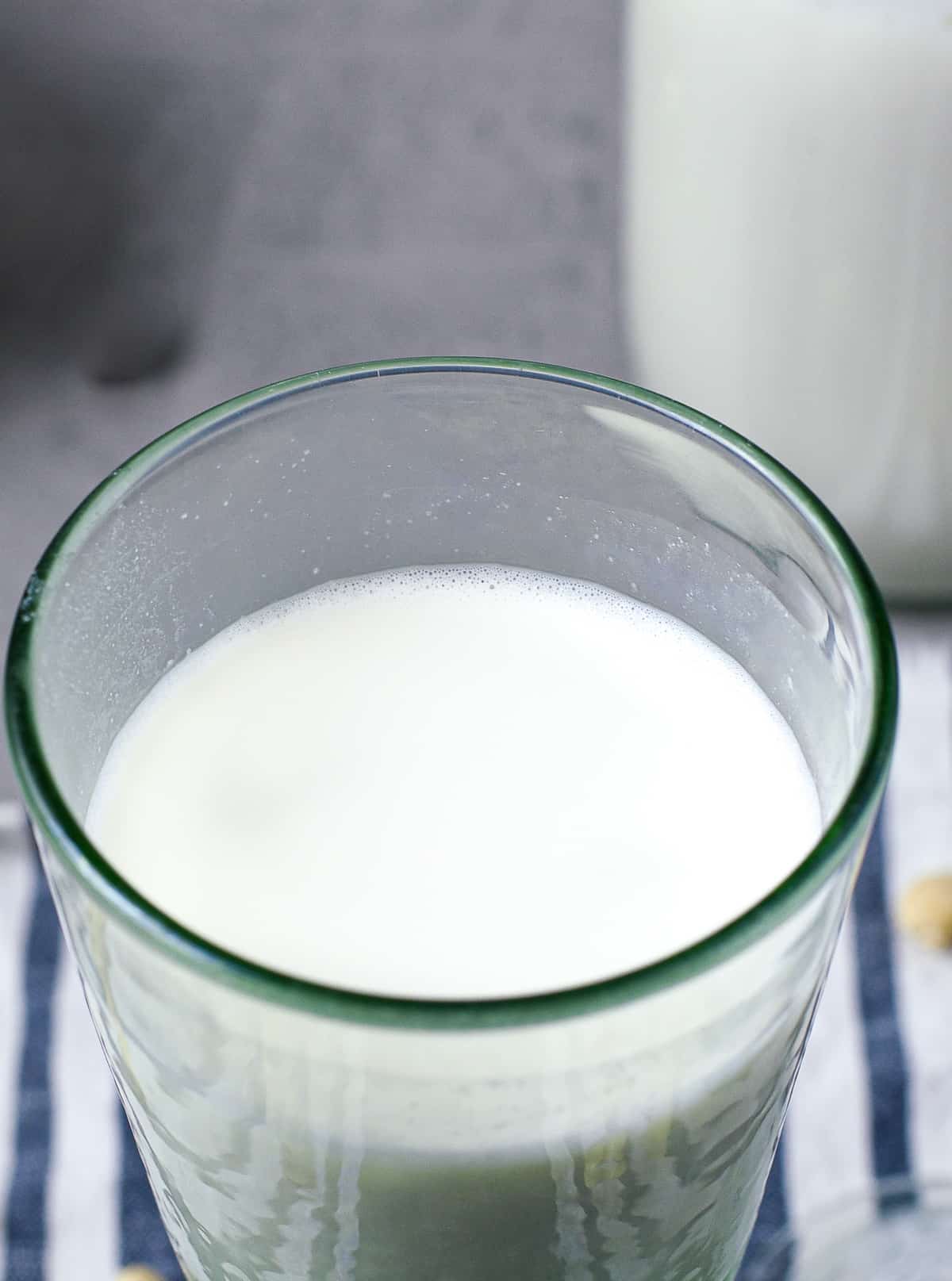 Glass of milk.