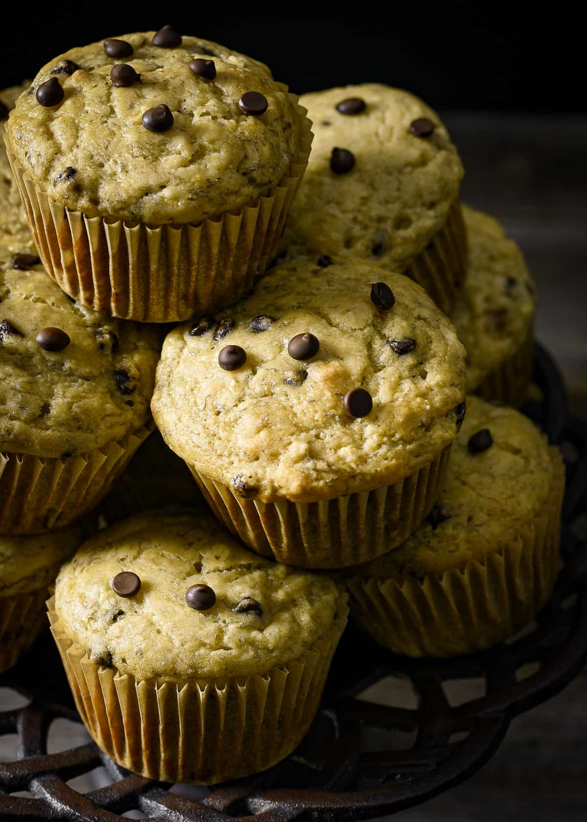 Healthy chocolate chip muffins.