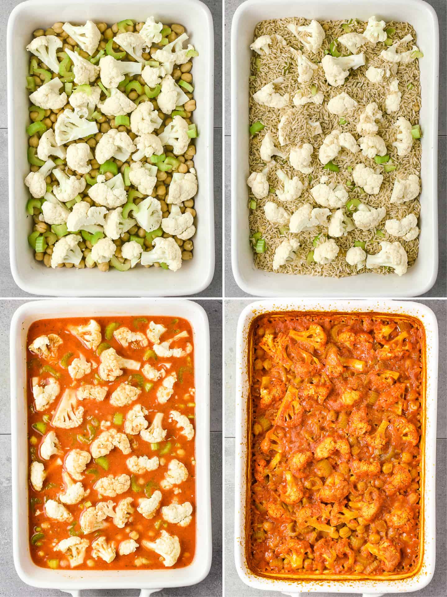 Buffalo Chickpea Cauliflower Casserole - Shane & Simple