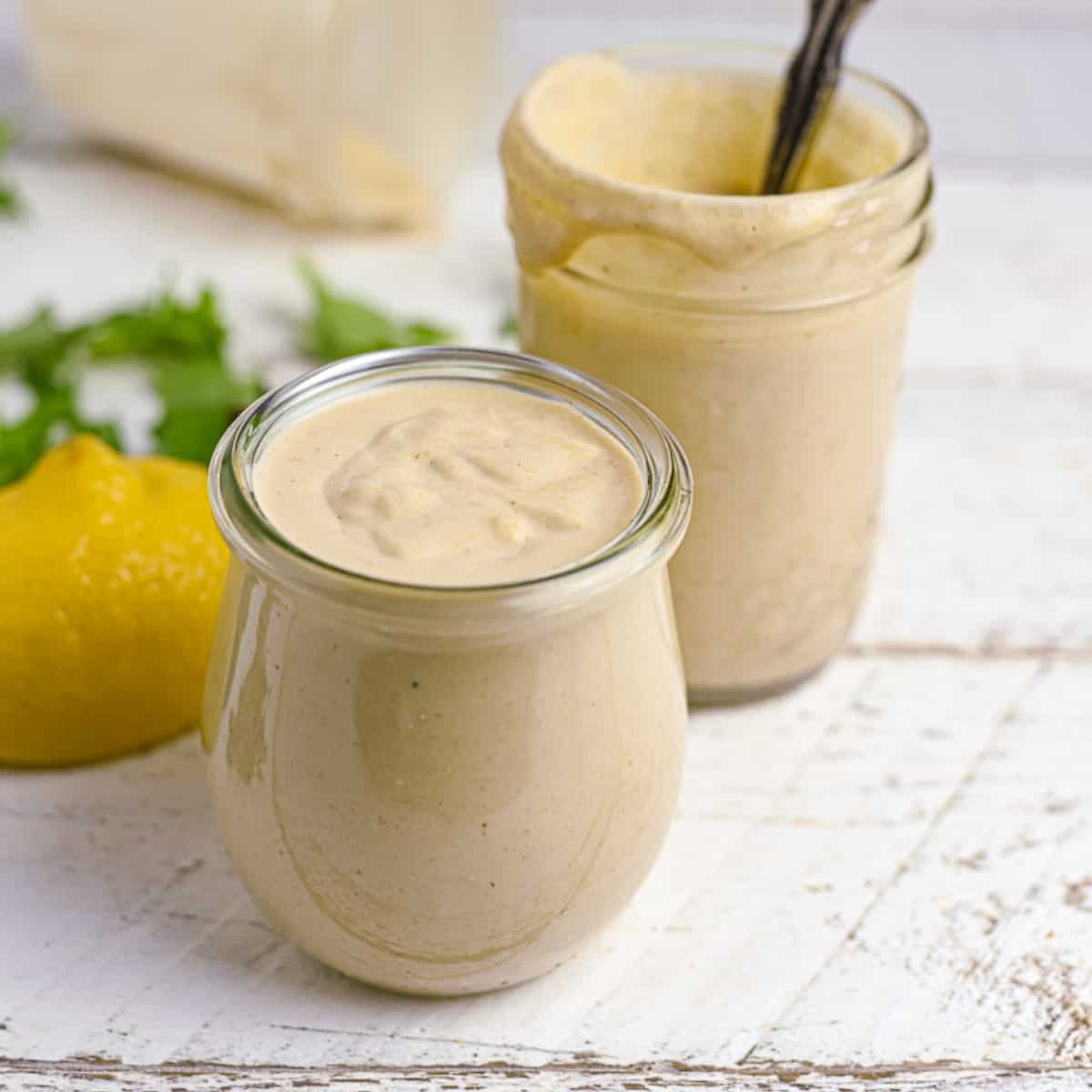 garlicky lemon tahini dressing