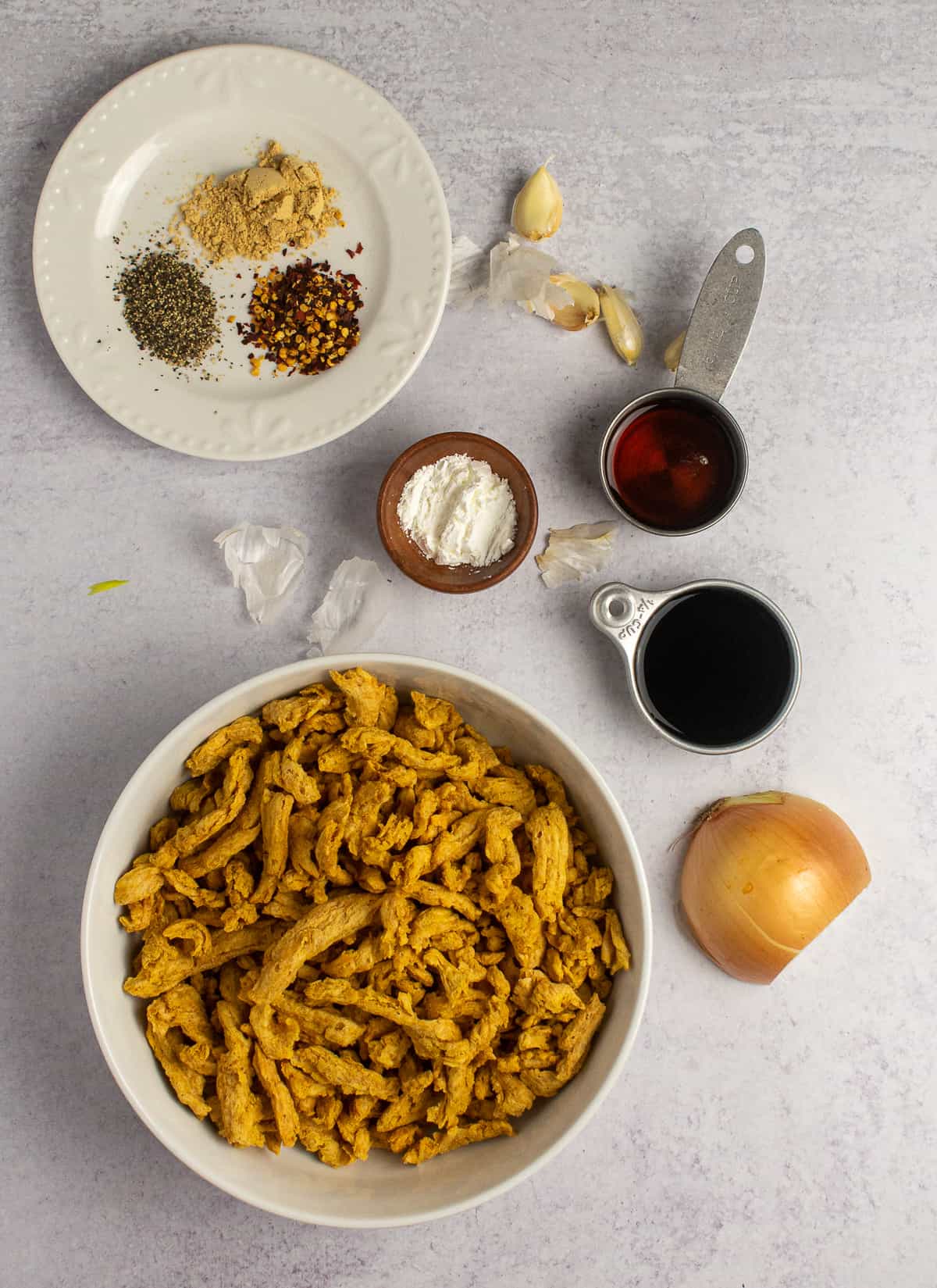soy curls with ingredients