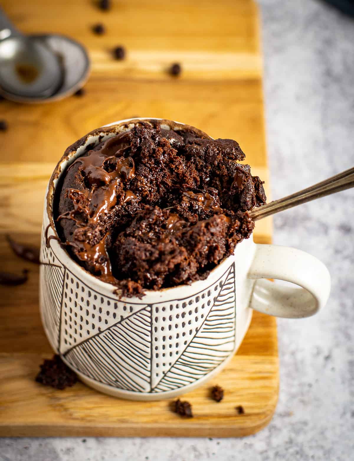 Gooey Chocolate Mug Cake (No Egg) - The Cooking Collective