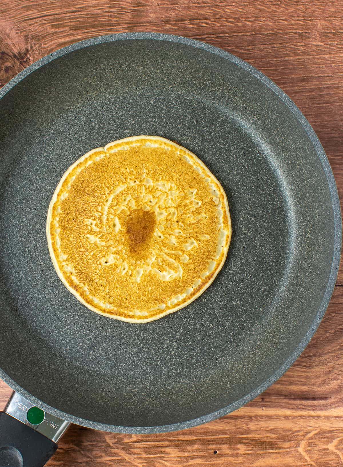 Pancake in a frying pan