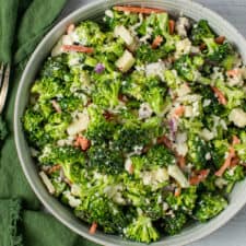 Healthy Broccoli Cauliflower Salad (Vegan)-image