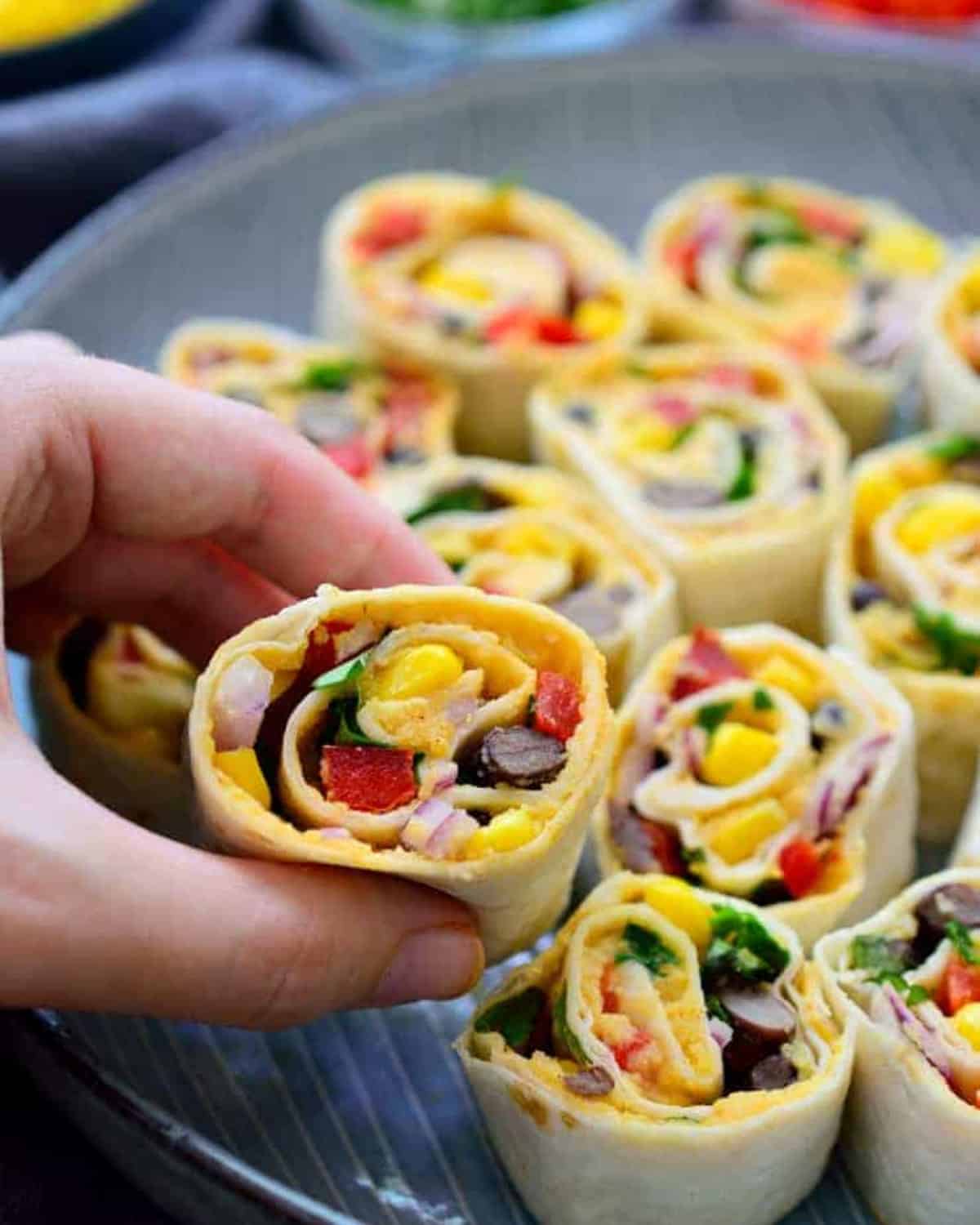 vegan tortilla roll ups