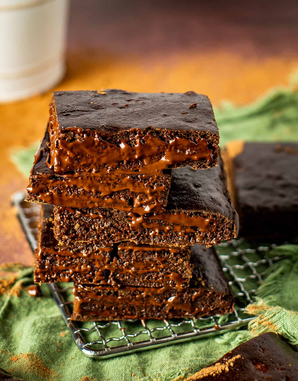 brownies stacked
