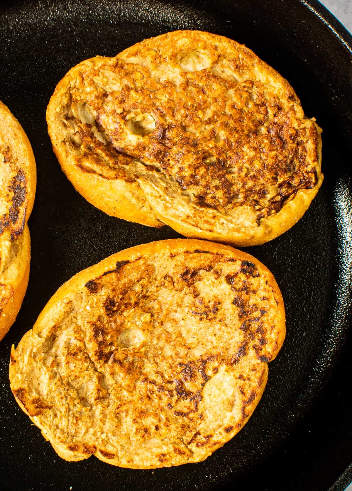 french toast in frying pan