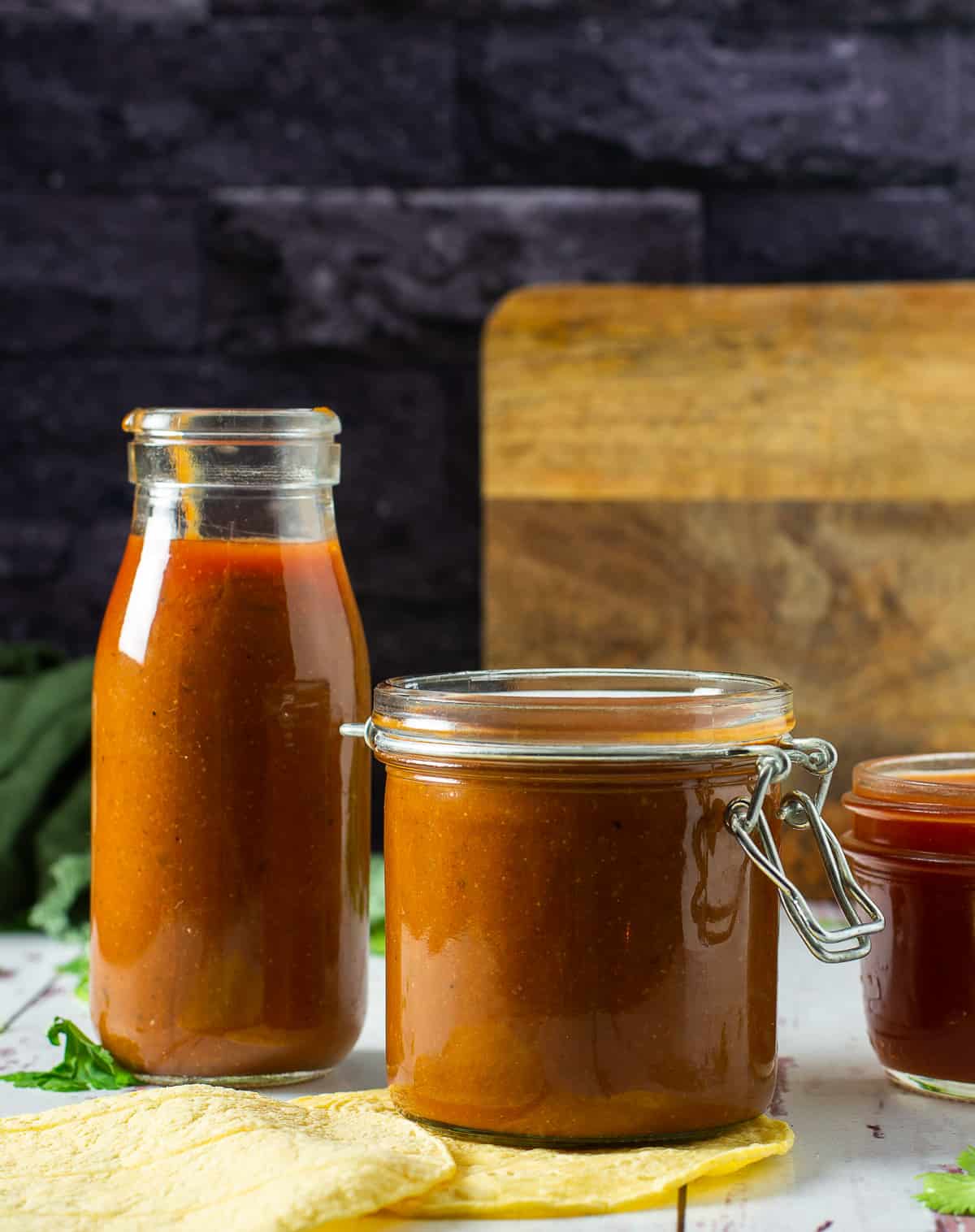 enchilada sauce in jars