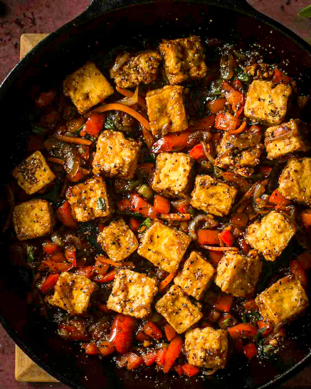 black pepper tofu
