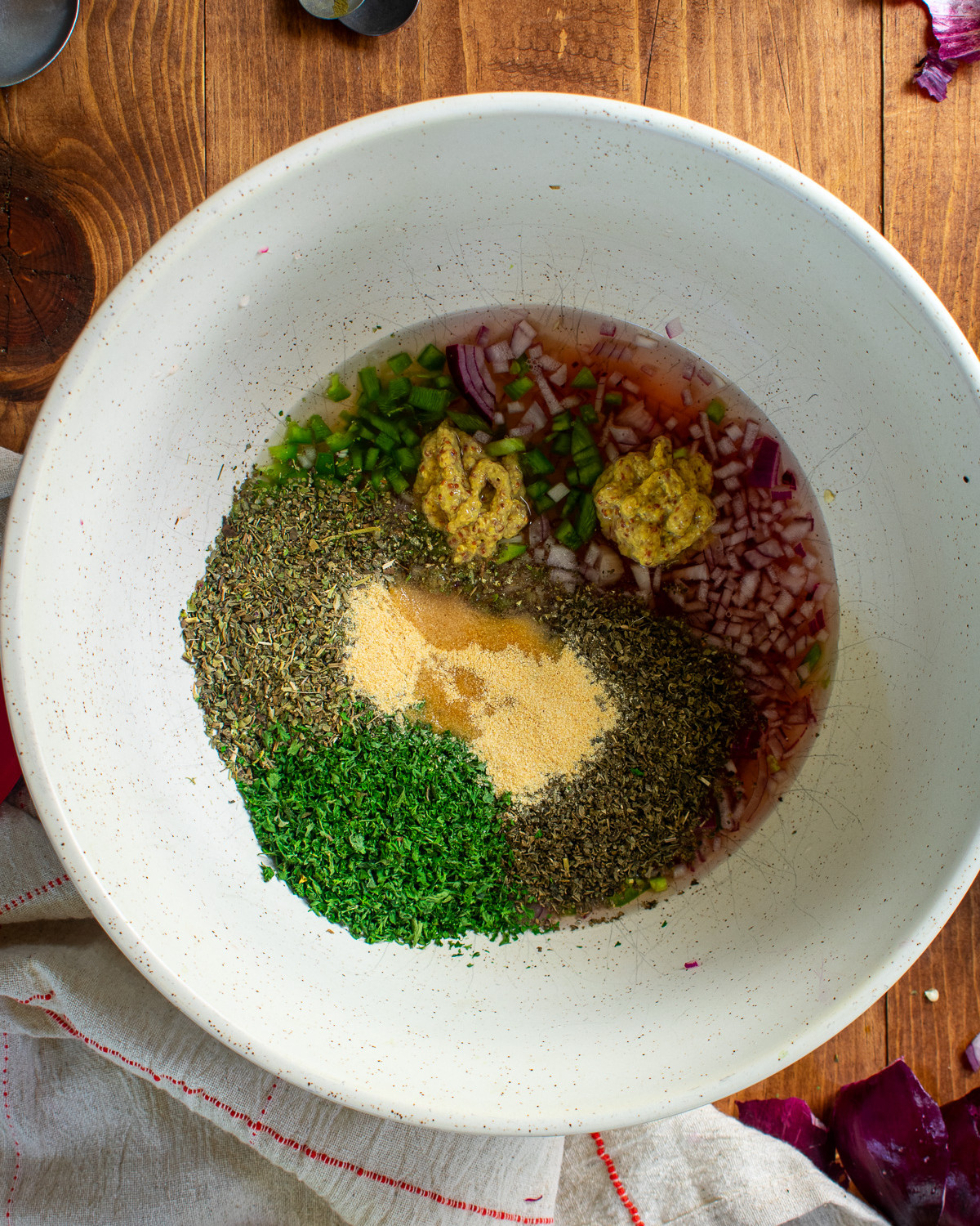 Ingredients in mixing bowl.